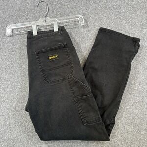 CAT Caterpillar Work Pants Womens 8 Black Carpenter Utility Cargo Workwear